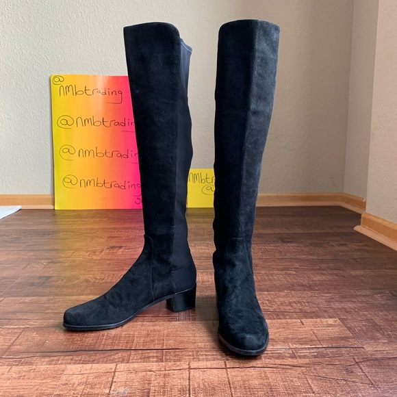 Stuart Weitzman Elasticized Suede 11M Knee hi Boot - Picture 12 of 15